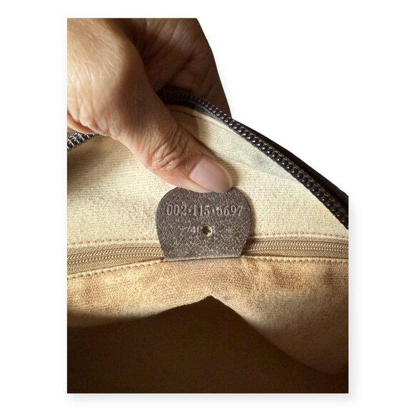 Vintage Gucci GG Supreme Boston Bag | Web Stripe | Dustbag + Strap - Picture 9 of 11